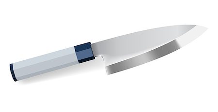 simsearch:400-05036060,k - Vector illustration of photorealistic chef knife on white background Stock Photo - Budget Royalty-Free & Subscription, Code: 400-08620652