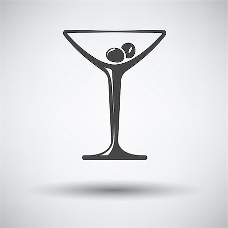 simsearch:400-08040653,k - Cocktail glass icon on gray background with round shadow. Vector illustration. Stock Photo - Budget Royalty-Free & Subscription, Code: 400-08621387