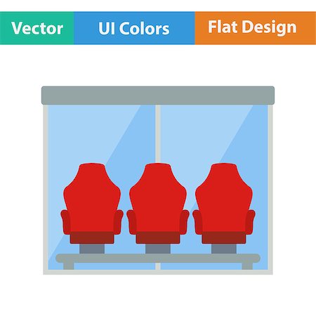 substitute - Flat design icon of football player's bench in ui colors. Vector illustration. Stock Photo - Budget Royalty-Free & Subscription, Code: 400-08621424