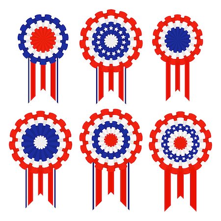 red ribbon vector - Holiday ribbon rosettes, isolated on white background. Blue, white and red colors. Design for advertising, leaflet, cards, invitation and so on. Stock Photo - Budget Royalty-Free & Subscription, Code: 400-08621475