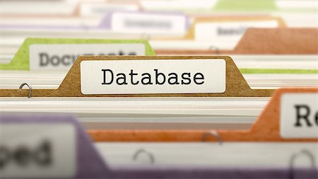 simsearch:400-08618903,k - Database on Business Folder in Multicolor Card Index. Closeup View. Blurred Image. 3D Render. Stock Photo - Budget Royalty-Free & Subscription, Code: 400-08621537