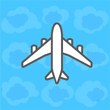 paper airplane blue sky - Plane on sky with clouds. Abstract travel the world background Stock Photo - Budget Royalty-Free & Subscription, Code: 400-08621724