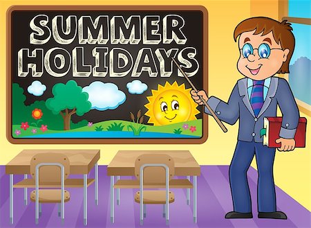 School holidays theme image 5 - eps10 vector illustration. Stock Photo - Budget Royalty-Free & Subscription, Code: 400-08621978