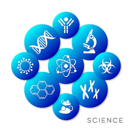 Modern blue vector science infographic buttons collection Stock Photo - Budget Royalty-Free & Subscription, Code: 400-08622008