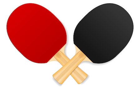 pong - two crossed ping-pong rackets on white background Stock Photo - Budget Royalty-Free & Subscription, Code: 400-08622042