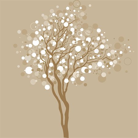 Vector Tree Silhouette Isolated on White Backgorund. Stockbilder - Microstock & Abonnement, Bildnummer: 400-08622318