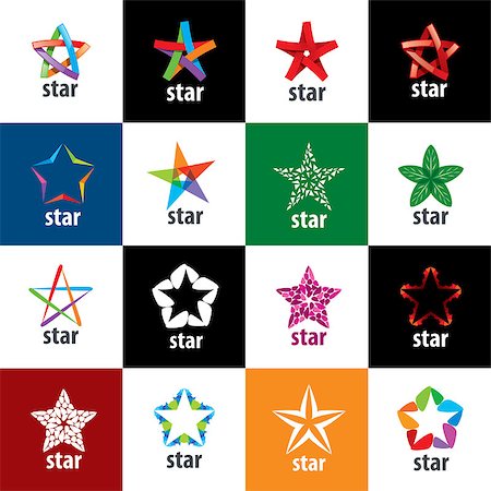 simsearch:400-08786492,k - Abstract star sign Branding Identity Corporate vector unusual logo design template Foto de stock - Super Valor sin royalties y Suscripción, Código: 400-08622482