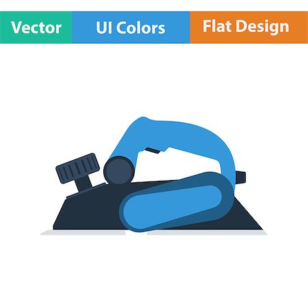 simsearch:400-04856931,k - Flat design icon of electric planer in ui colors. Vector illustration. Foto de stock - Royalty-Free Super Valor e Assinatura, Número: 400-08622875