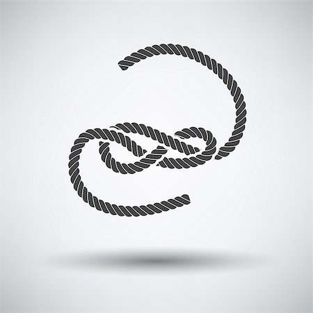 simsearch:400-06519121,k - Knoted rope  icon on gray background with round shadow. Vector illustration. Stock Photo - Budget Royalty-Free & Subscription, Code: 400-08622883