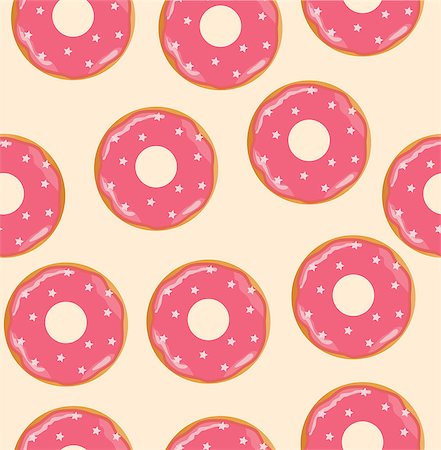 simsearch:400-08619836,k - vector illustration of seamless donuts background Photographie de stock - Aubaine LD & Abonnement, Code: 400-08622994