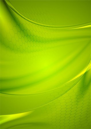 simsearch:400-08978821,k - Abstract bright green background with smooth waves. Vector blurred illustration for web or print design Foto de stock - Super Valor sin royalties y Suscripción, Código: 400-08623391