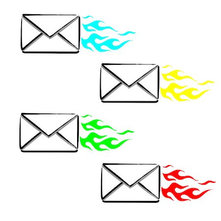 simsearch:400-06849040,k - express SMS message envelope mail icon vector Stockbilder - Microstock & Abonnement, Bildnummer: 400-08623664