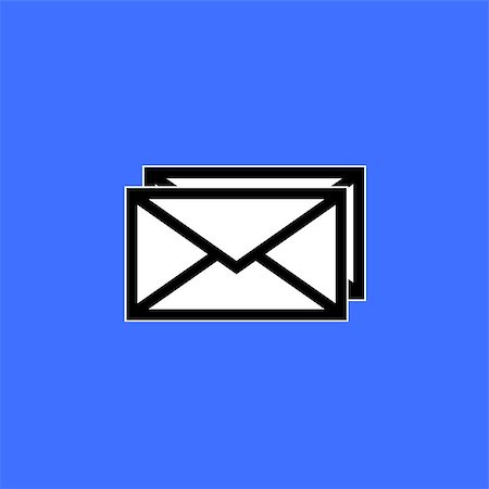 simsearch:700-00056820,k - Email symbol letter icon - vector, flat design. Eps 10. Stock Photo - Budget Royalty-Free & Subscription, Code: 400-08623807
