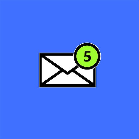 simsearch:700-00056820,k - Email symbol letter icon - vector, flat design. Eps 10. Stock Photo - Budget Royalty-Free & Subscription, Code: 400-08623808