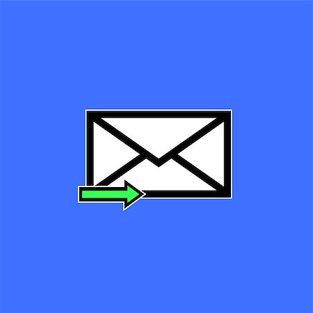 simsearch:700-00056820,k - Email symbol letter icon - vector, flat design. Eps 10. Stock Photo - Budget Royalty-Free & Subscription, Code: 400-08623812