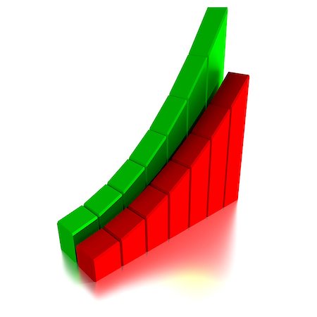 Stock Market Graph and Bar Chart, 3d illustration Stock Photo - Budget Royalty-Free & Subscription, Code: 400-08623914