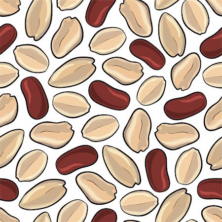 simsearch:400-04846153,k - crisp peanuts seamless background, vector nuts illustration Stock Photo - Budget Royalty-Free & Subscription, Code: 400-08630026