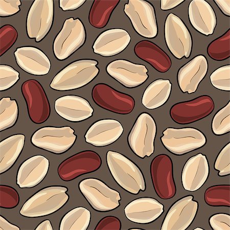 simsearch:400-04846153,k - crisp peanuts seamless background, vector nuts illustration Stock Photo - Budget Royalty-Free & Subscription, Code: 400-08630029