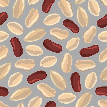 simsearch:400-04846153,k - crisp peanuts seamless background, vector nuts illustration Stock Photo - Budget Royalty-Free & Subscription, Code: 400-08630023