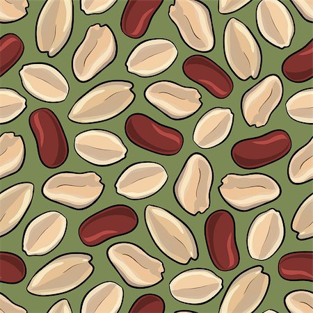 simsearch:400-04846153,k - crisp peanuts seamless background, vector nuts illustration Stock Photo - Budget Royalty-Free & Subscription, Code: 400-08630034
