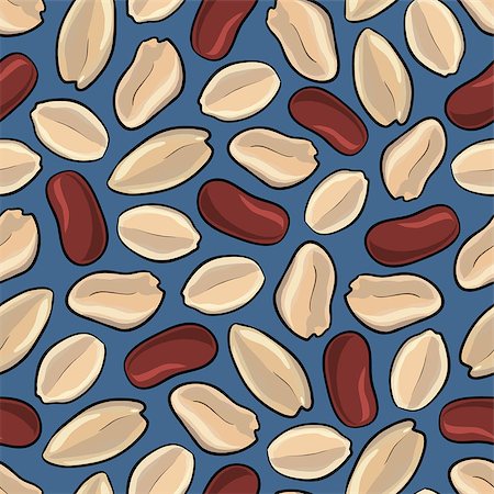 simsearch:400-04846153,k - crisp peanuts seamless background, vector nuts illustration Stock Photo - Budget Royalty-Free & Subscription, Code: 400-08630031