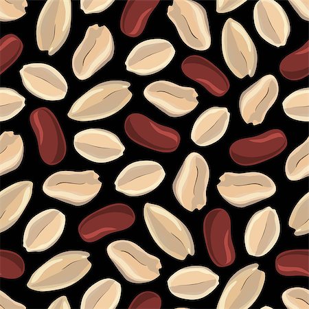 simsearch:400-04846153,k - crisp peanuts seamless background, vector nuts illustration Stock Photo - Budget Royalty-Free & Subscription, Code: 400-08630032