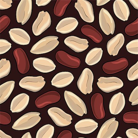 simsearch:400-04846153,k - crisp peanuts seamless background, vector nuts illustration Stock Photo - Budget Royalty-Free & Subscription, Code: 400-08630033