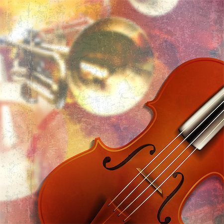 abstract red grunge music background with violin Fotografie stock - Microstock e Abbonamento, Codice: 400-08630287