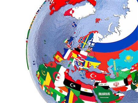 simsearch:400-08618138,k - Political map of Europe with each country represented by its national flag. Foto de stock - Super Valor sin royalties y Suscripción, Código: 400-08645777