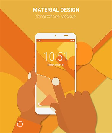 simsearch:400-08645953,k - Material design trendy concept with smartphone mockup and hands at front of material textured background Stock Photo - Budget Royalty-Free & Subscription, Code: 400-08645958