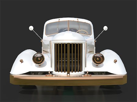 simsearch:400-08574227,k - Old restored pickup. Pick-up in the style of hot rod. 3d illustration. White car on a black background Photographie de stock - Aubaine LD & Abonnement, Code: 400-08646190