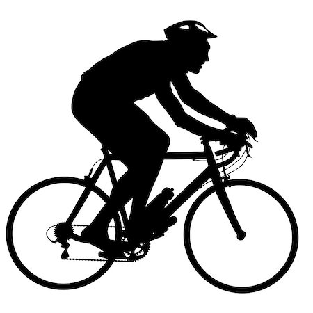 simsearch:400-05188041,k - Silhouette of a cyclist male.  vector illustration. Stockbilder - Microstock & Abonnement, Bildnummer: 400-08646211