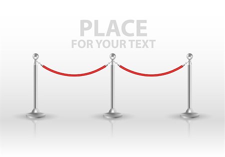 queue club - Tiled stand barriers isolated on white background. vector EPS10 Stock Photo - Budget Royalty-Free & Subscription, Code: 400-08646235