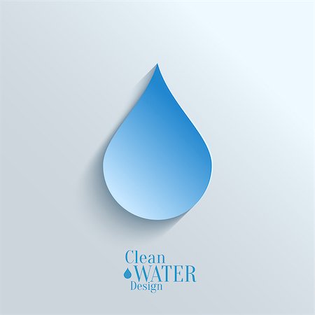 spa icon - Abstract  Vector Paper Water Drop on Blue Background.  Eco Concept. Stock Photo - Budget Royalty-Free & Subscription, Code: 400-08646420