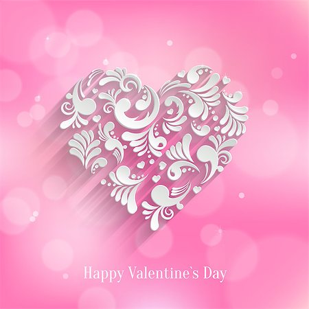 simsearch:400-08646427,k - Absrtact Floral Heart Background. Valentine`s Day Card. Trendy Design Template Foto de stock - Super Valor sin royalties y Suscripción, Código: 400-08646433