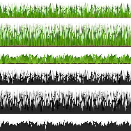 simsearch:400-06928460,k - Seamless grass and its silhouette, vector eps10 illustration Stock Photo - Budget Royalty-Free & Subscription, Code: 400-08646989