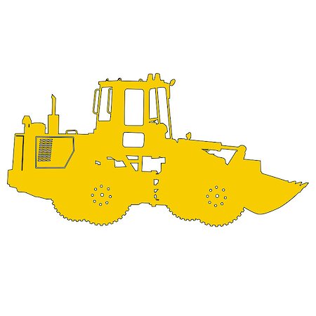 simsearch:400-08375272,k - Silhouette of a heavy loaders with a ladle. Vector illustration. Stockbilder - Microstock & Abonnement, Bildnummer: 400-08647073