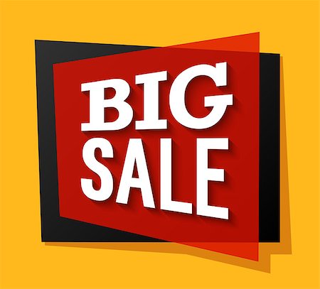 simsearch:400-08647286,k - Big Sale Banner. Vector illustration. Foto de stock - Super Valor sin royalties y Suscripción, Código: 400-08647284