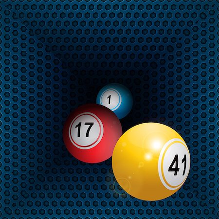 Three 3D Bingo Balls Rolling Out From Metallic Honeycomb Tunnel Photographie de stock - Aubaine LD & Abonnement, Code: 400-08647414