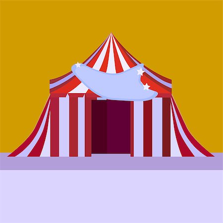 Vector illustration of circus tent Stock Photo - Budget Royalty-Free & Subscription, Code: 400-08647646