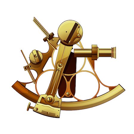 sextant - Astrolabe vector illustration on a white background Photographie de stock - Aubaine LD & Abonnement, Code: 400-08647655