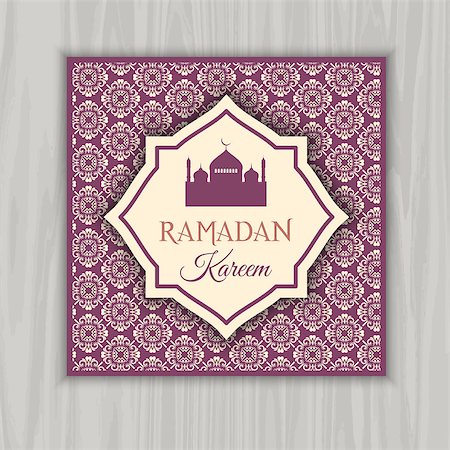 simsearch:400-08647515,k - Decorative invitation design for Ramadan Foto de stock - Super Valor sin royalties y Suscripción, Código: 400-08647690