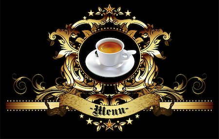 simsearch:400-05679302,k - design template menu coffee shop on a black background Photographie de stock - Aubaine LD & Abonnement, Code: 400-08647703