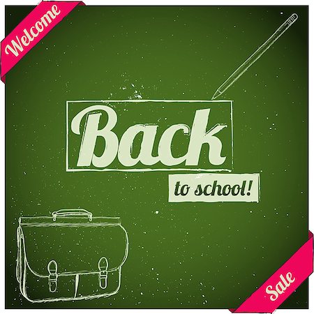 Back to school poster. Vector illustration EPS8 Stock Photo - Budget Royalty-Free & Subscription, Code: 400-08647802