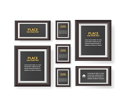 simsearch:400-08162351,k - paper design with text and shadow. Big set of picture frames isolated on white background.Vector illustration EPS10 Stock Photo - Budget Royalty-Free & Subscription, Code: 400-08648081