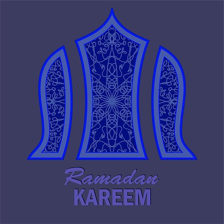 Ramadan Greeting Card on Blue Background. Ramadan Kareem Holiday. Stock Photo - Budget Royalty-Free & Subscription, Code: 400-08648319