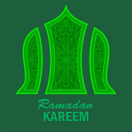 Ramadan Greeting Card on Green Background. Ramadan Kareem Holiday. Stock Photo - Budget Royalty-Free & Subscription, Code: 400-08648311