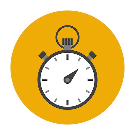 simsearch:400-05923990,k - Stopwatch flat icon. Timer symbol vector illustration Stock Photo - Budget Royalty-Free & Subscription, Code: 400-08648450