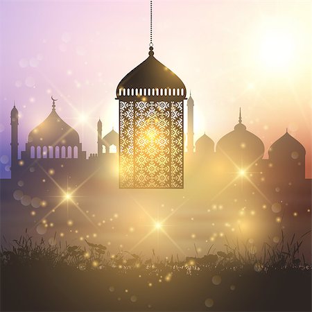 simsearch:400-08647515,k - Decorative Ramadan lantern background Foto de stock - Super Valor sin royalties y Suscripción, Código: 400-08648494