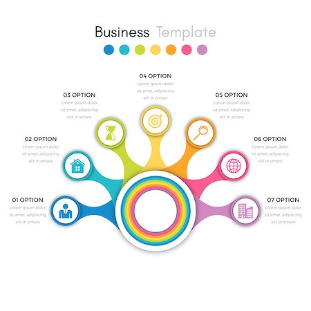 simsearch:400-08556708,k - Vector illustration infographics seven options. Stock vector Stockbilder - Microstock & Abonnement, Bildnummer: 400-08648521